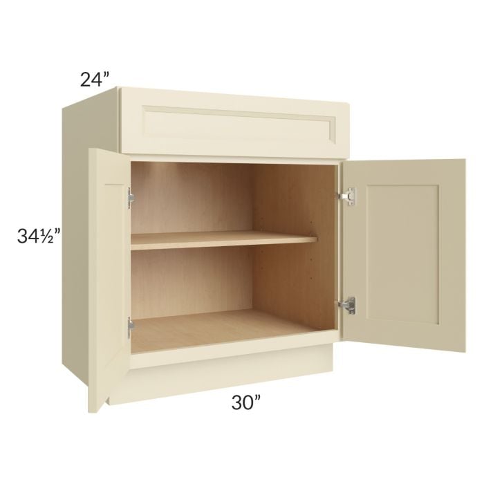 RTA Casselton Ivory 33" Base Cabinet with 2 Decorative End Panels