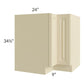 RTA Casselton Ivory 33" Corner Base Cabinet (Trays sold separately for a Lazy Susan application) with Lazy Susan Trays