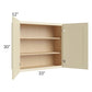 RTA Casselton Ivory 33" x 30" Wall Cabinet with 1 Decorative End Panel