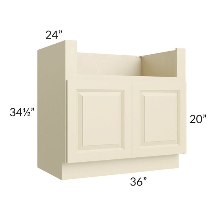 RTA Casselton Ivory 36" Farm Sink Base Cabinet