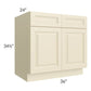 RTA Casselton Ivory 36" Sink Base Cabinet with 2 Decorative End Panels