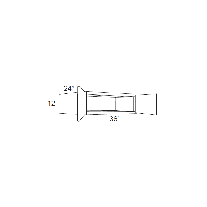 RTA Casselton Ivory 36" x 12" x 24" Wall Cabinet