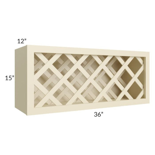 RTA Casselton Ivory 36" x 15" Wine Rack Cabinet