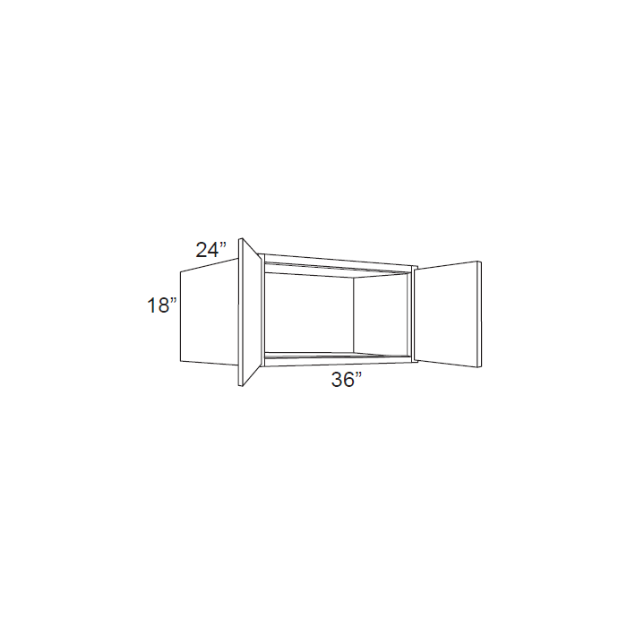 RTA Casselton Ivory 36" x 18" x 24" Wall Cabinet