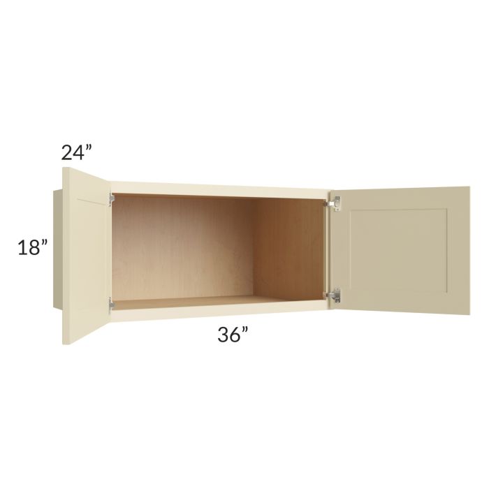 RTA Casselton Ivory 36" x 18" x 24" Wall Cabinet