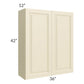 RTA Casselton Ivory 36" x 42" Wall Cabinet with 1 Decorative End Panel