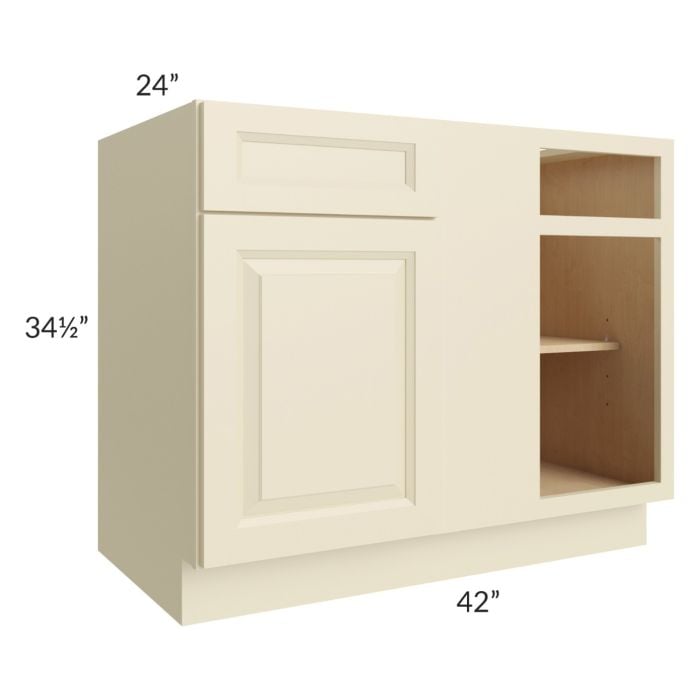 RTA Casselton Ivory 45" Blind Base Cabinet with 1 Decorative End Panel