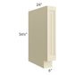 RTA Casselton Ivory 6" Spice Base Cabinet with 1 Decorative End Panel