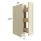 RTA Casselton Ivory 6" Spice Base Cabinet with 1 Decorative End Panel