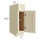 RTA Casselton Ivory 9" Base Cabinet with 1 Decorative End Panel