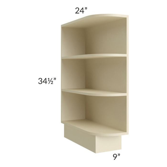 RTA Casselton Ivory 9" Base End Shelf Open Cabinet