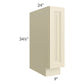 RTA Casselton Ivory 9" Spice Base Cabinet with 2 Decorative End Panels