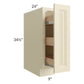 RTA Casselton Ivory 9" Spice Base Cabinet with 2 Decorative End Panels