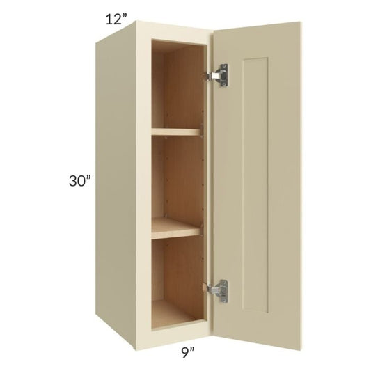 RTA Casselton Ivory 9" x 30" Wall Cabinet with 1 Decorative End Panel