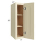 RTA Casselton Ivory 9" x 30" Wall Cabinet with 2 Decorative End Panels