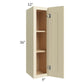 RTA Casselton Ivory 9" x 36" Wall Cabinet with 2 Decorative End Panels