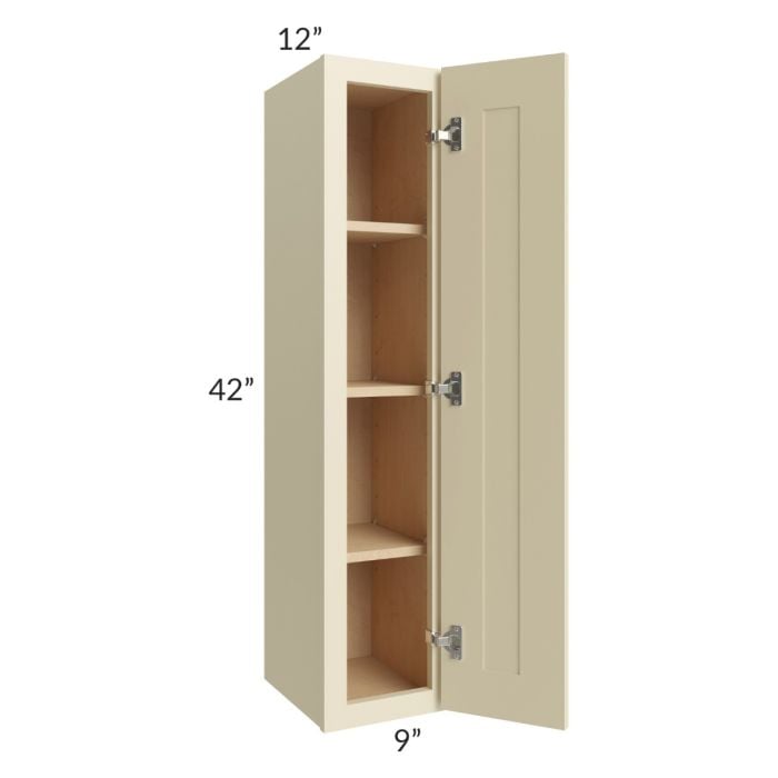 RTA Casselton Ivory 9" x 42" Wall Cabinet with 1 Decorative End Panel