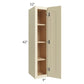 RTA Casselton Ivory 9" x 42" Wall Cabinet with 2 Decorative End Panels