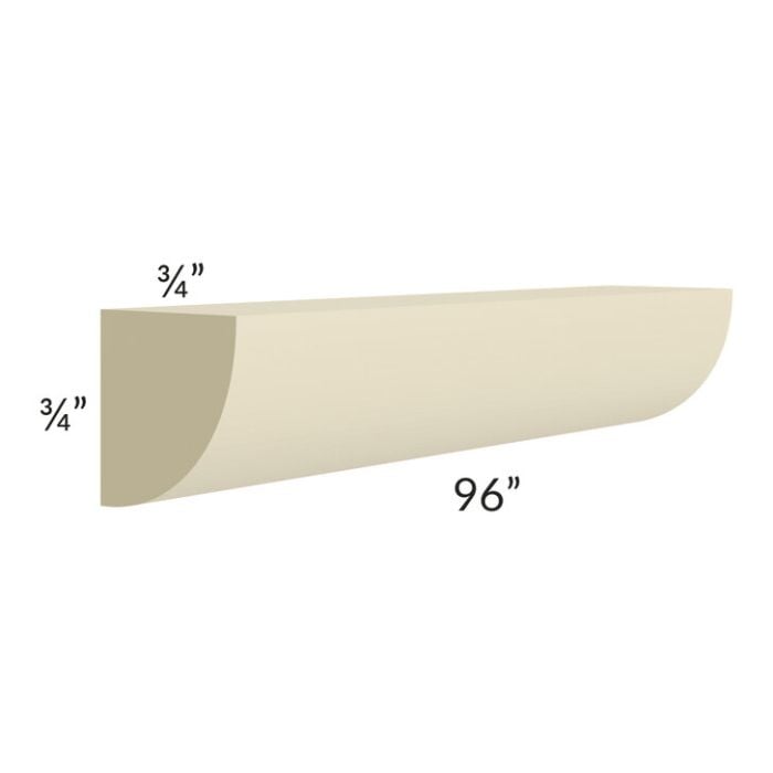 RTA Casselton Ivory 96" Quarter Round Molding