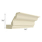 RTA Casselton Ivory Classic Crown Molding (3-1/4" Height)