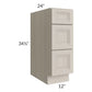 RTA Catalina Mist 12" 3-Drawer Base Cabinet