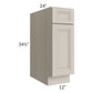 RTA Catalina Mist 12" Base Cabinet with 1 Decorative End Panel