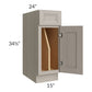 RTA Catalina Mist 12" Tray Divider Base Cabinet with 1 Decorative End Panel