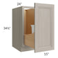 RTA Catalina Mist 15" Full Height Door Base Cabinet with Single Trashcan Pullout