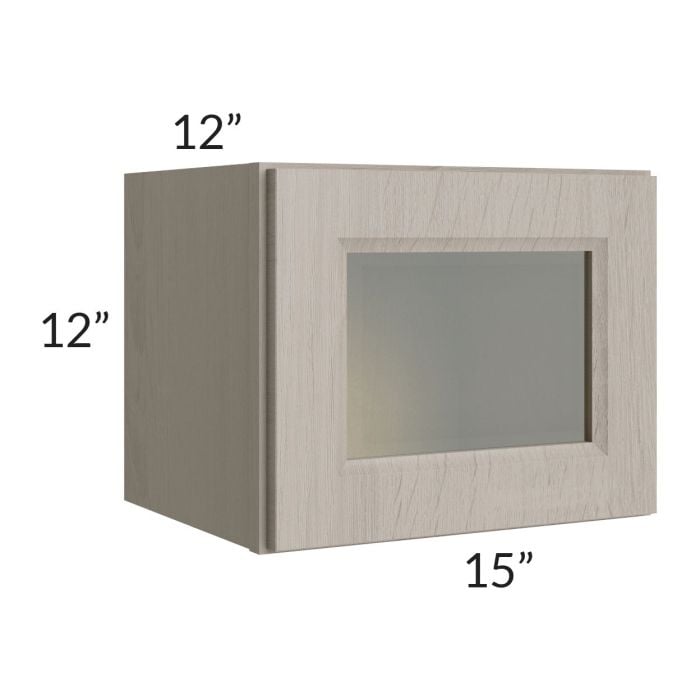 RTA Catalina Mist 15" x 12" Decorative Wall Cabinet with 2 Decorative End Panels