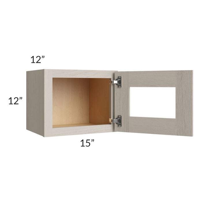 RTA Catalina Mist 15" x 12" Decorative Wall Cabinet with 2 Decorative End Panels