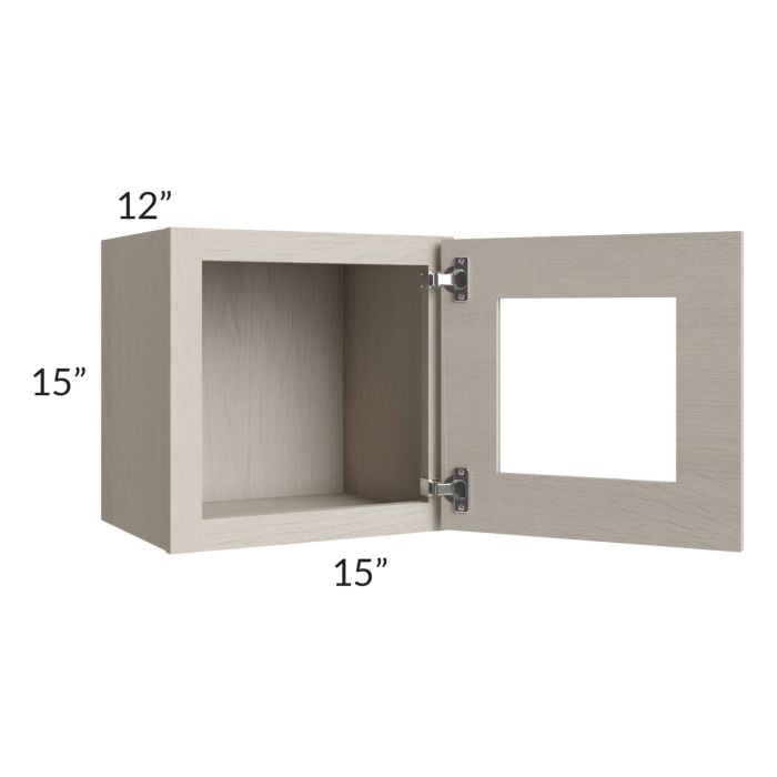 RTA Catalina Mist 15" x 15" Decorative Wall Cabinet with 1 Decorative End Panel