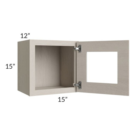 RTA Catalina Mist 15" x 15" Decorative Wall Cabinet with 2 Decorative End Panels
