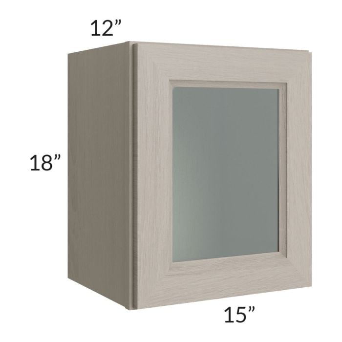 RTA Catalina Mist 15" x 18" Decorative Wall Cabinet with 1 Decorative End Panel