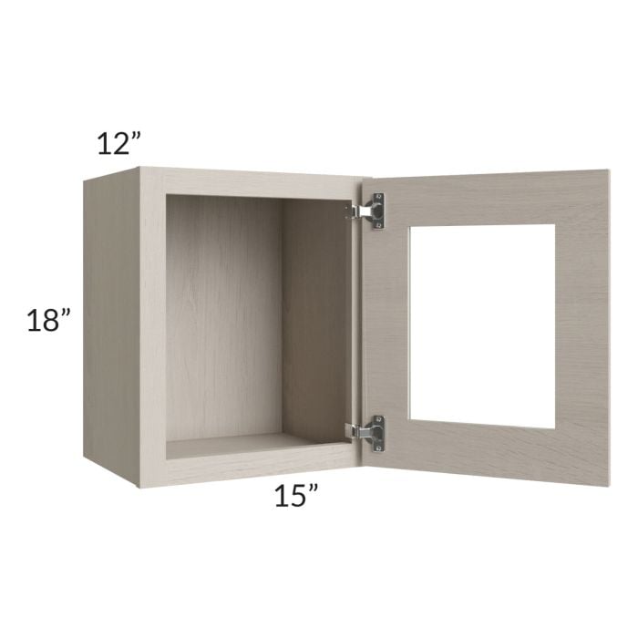 RTA Catalina Mist 15" x 18" Decorative Wall Cabinet with 2 Decorative End Panels
