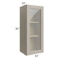 RTA Catalina Mist 15" x 36" Wall Glass Door Cabinet (Prepped for Glass Doors)