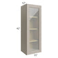 RTA Catalina Mist 15" x 42" Wall Glass Door Cabinet (Prepped for Glass Doors)