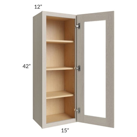 RTA Catalina Mist 15" x 42" Wall Glass Door Cabinet (Prepped for Glass Doors)