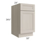 RTA Catalina Mist 18" Base Cabinet with 2 Roll Out Trays and Tray Divider Kit