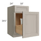 RTA Catalina Mist 18" Base Cabinet with Double Trashcan Pullout and 1 Decorative End Panel