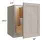RTA Catalina Mist 18" Full Height Door Base Cabinet with Double Trashcan Pullout and 1 Decorative End Panel