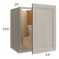 RTA Catalina Mist 18" Full Height Door Base Cabinet with Double Trashcan Pullout