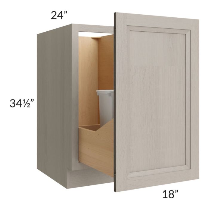 RTA Catalina Mist 18" Full Height Door Base Cabinet with Double Trashcan Pullout