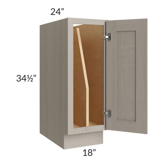 RTA Catalina Mist 18" Full Height Door Tray Divider Base Cabinet with 1 Decorative End Panel
