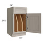 RTA Catalina Mist 18" Tray Divider Base Cabinet with 2 Decorative End Panels