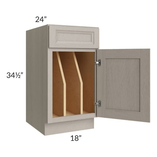 RTA Catalina Mist 18" Tray Divider Base Cabinet with 2 Decorative End Panels