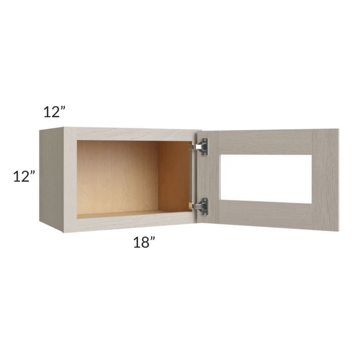 RTA Catalina Mist 18" x 12" Decorative Wall Cabinet with 2 Decorative End Panels