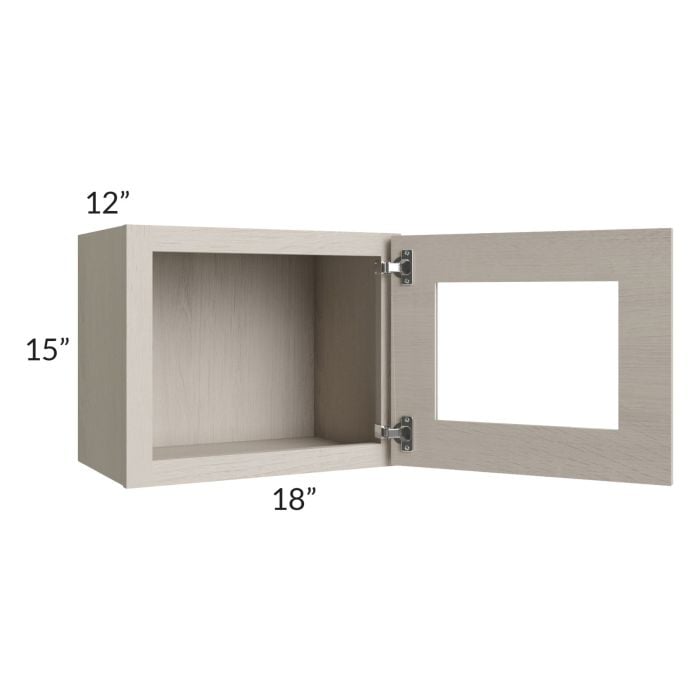 RTA Catalina Mist 18" x 15" Decorative Wall Cabinet with 1 Decorative End Panel