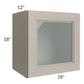 RTA Catalina Mist 18" x 18" Decorative Wall Cabinet with 1 Decorative End Panel