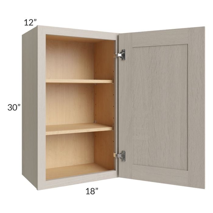 RTA Catalina Mist 18" x 30" Wall Cabinet with 1 Decorative End Panel