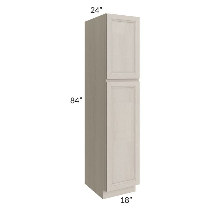 RTA Catalina Mist 18" x 84" x 24" Wall Pantry Cabinet with 2 Decorative End Panels and 4 Roll Out Trays